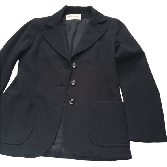 Union Labels ILGWU Vintage Tudor Square 100% Wool Blazer SMALL - Picture 5 of 16